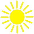 Flat Sun vector icon